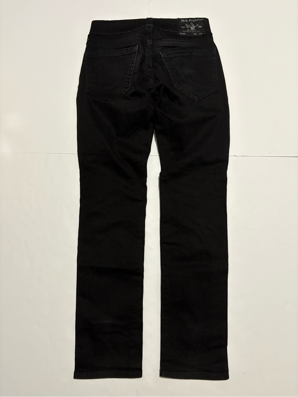 True Religion Geno Relaxed Slim Black Jeans 28